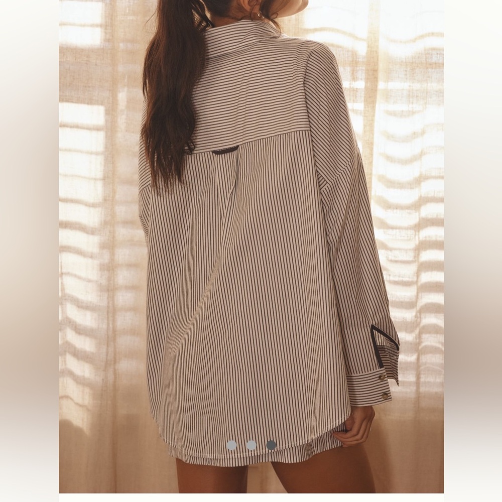 New By Anthropologie Oversized Pajama Shirt Small
